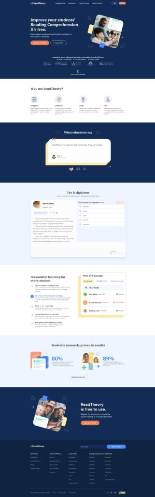 Homepage - Read Theory